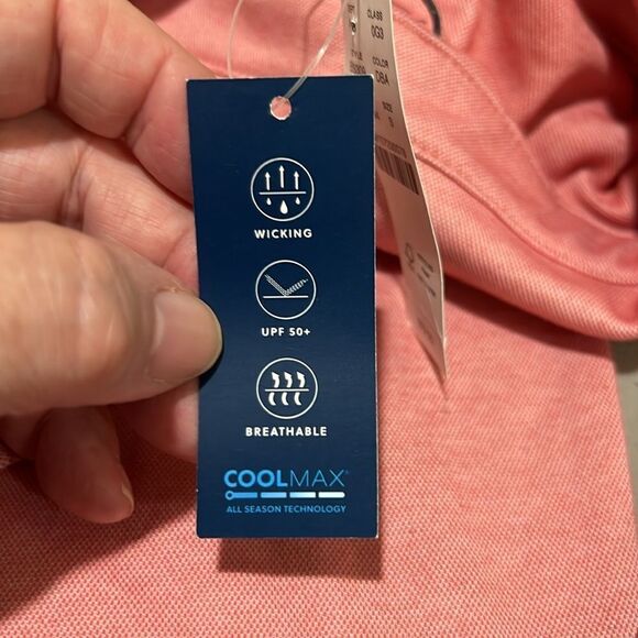 J. Crew BS309 Long-sleeve performance Pink polo shirt COOLMAX® technology - Picture 10 of 15